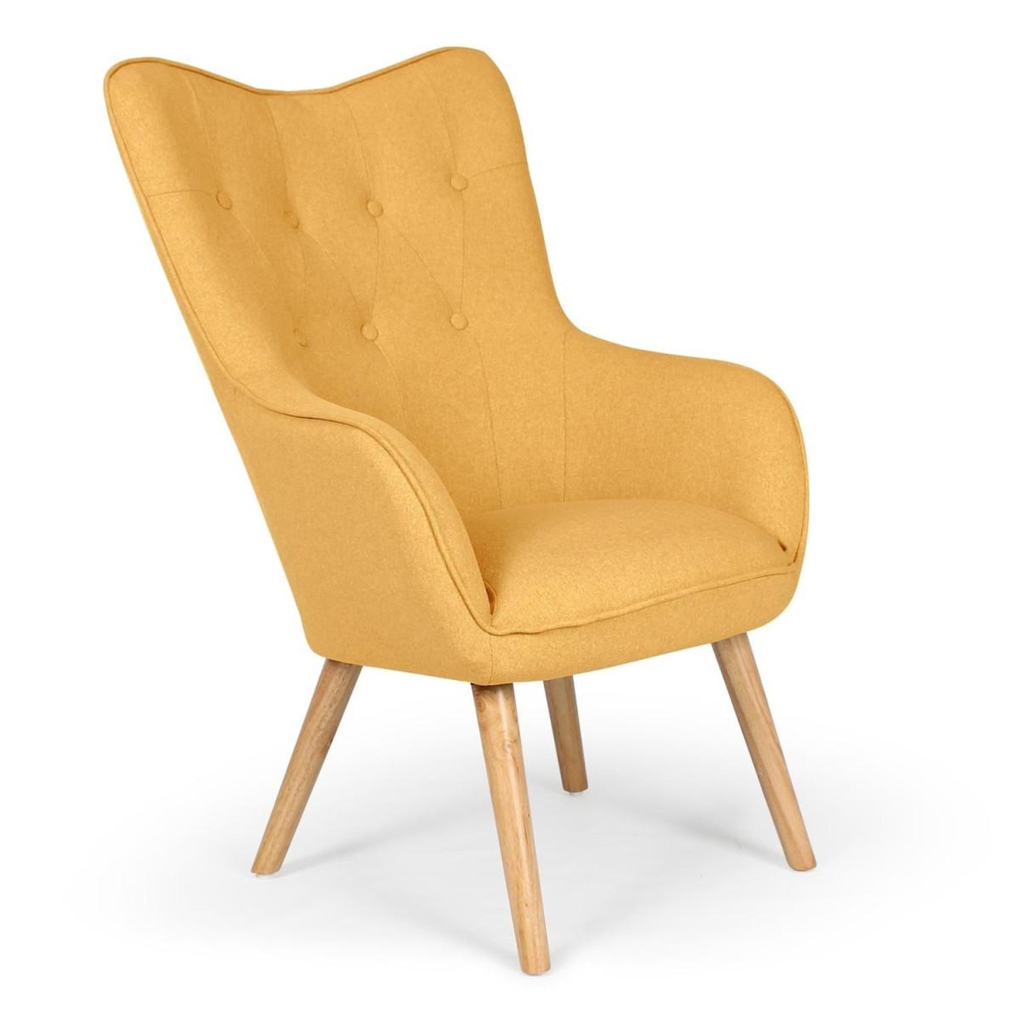 Voir la diapositive 1 : Paris Prix Fauteuil scandinave  aimee  67cm jaune