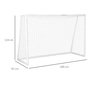 Voir la diapositive 3 : HOMCOM But de football cage de foot but futsal - dim. 180L x 92l x 124H cm - PVC blanc