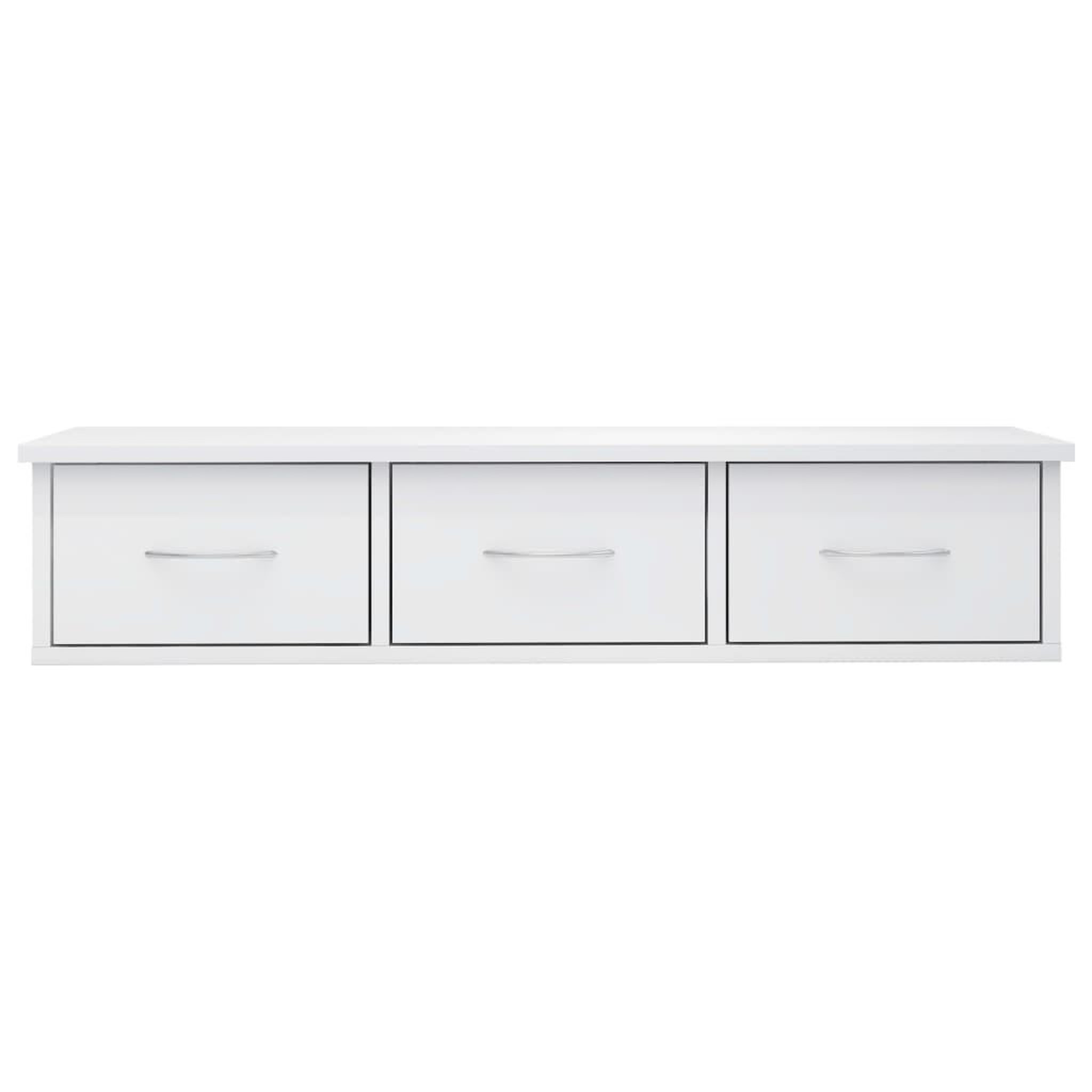 Voir la diapositive 4 : VIDAXL Etagere murale avec tiroirs Blanc brillant Bois d'ingenierie