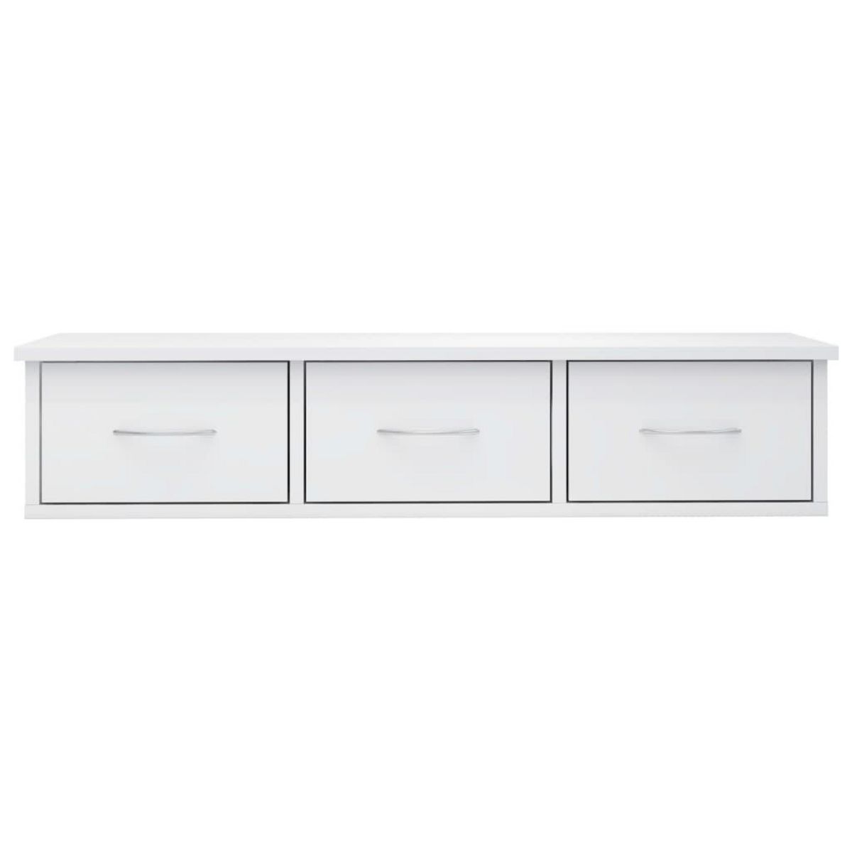 VIDAXL Etagere murale avec tiroirs Blanc brillant Bois d'ingenierie