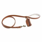 Paris Prix Laisse & Distributeur de Sacs Chien  Wooly  125cm Cognac