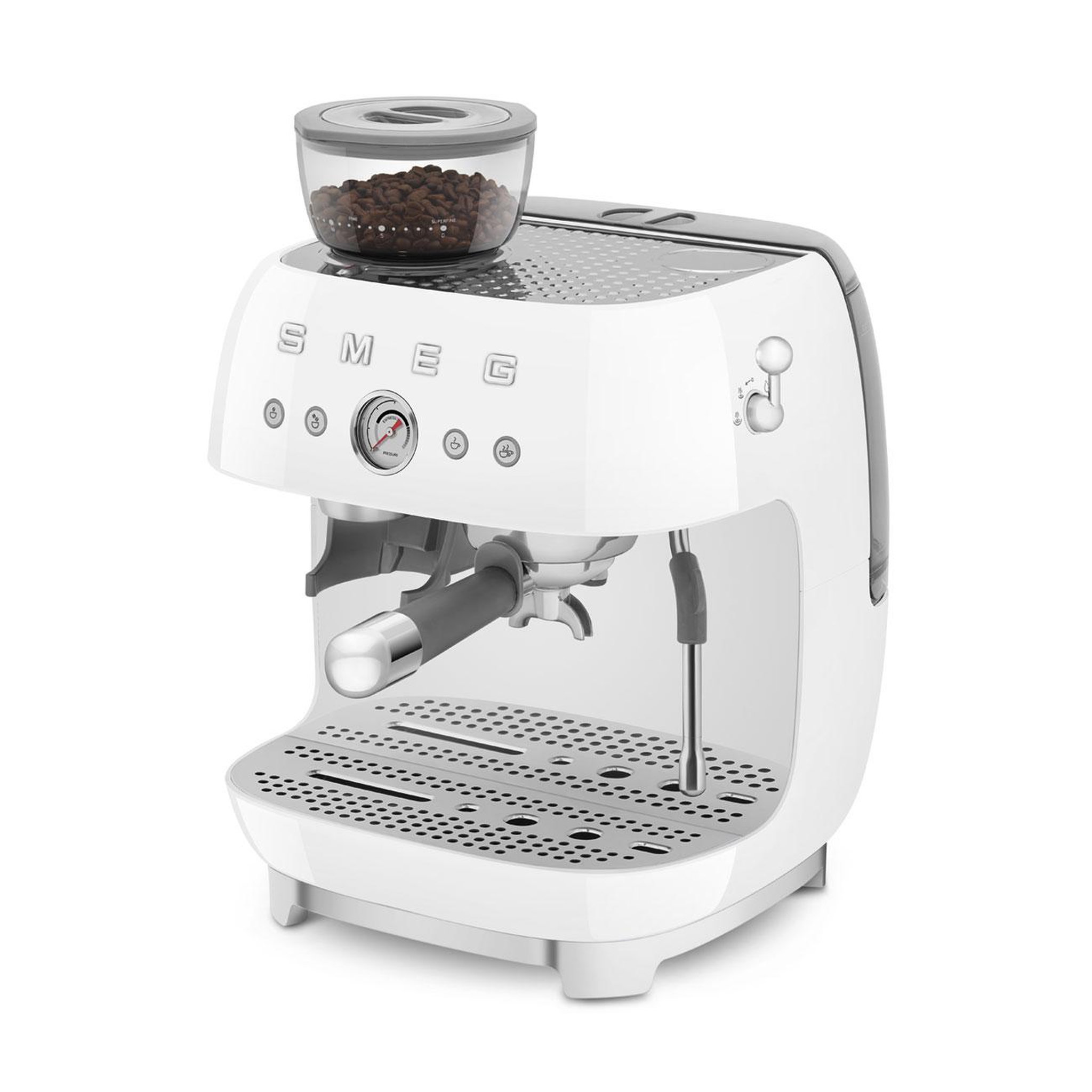 Voir la diapositive 6 : SMEG Expresso broyeur egf03wheu blanc