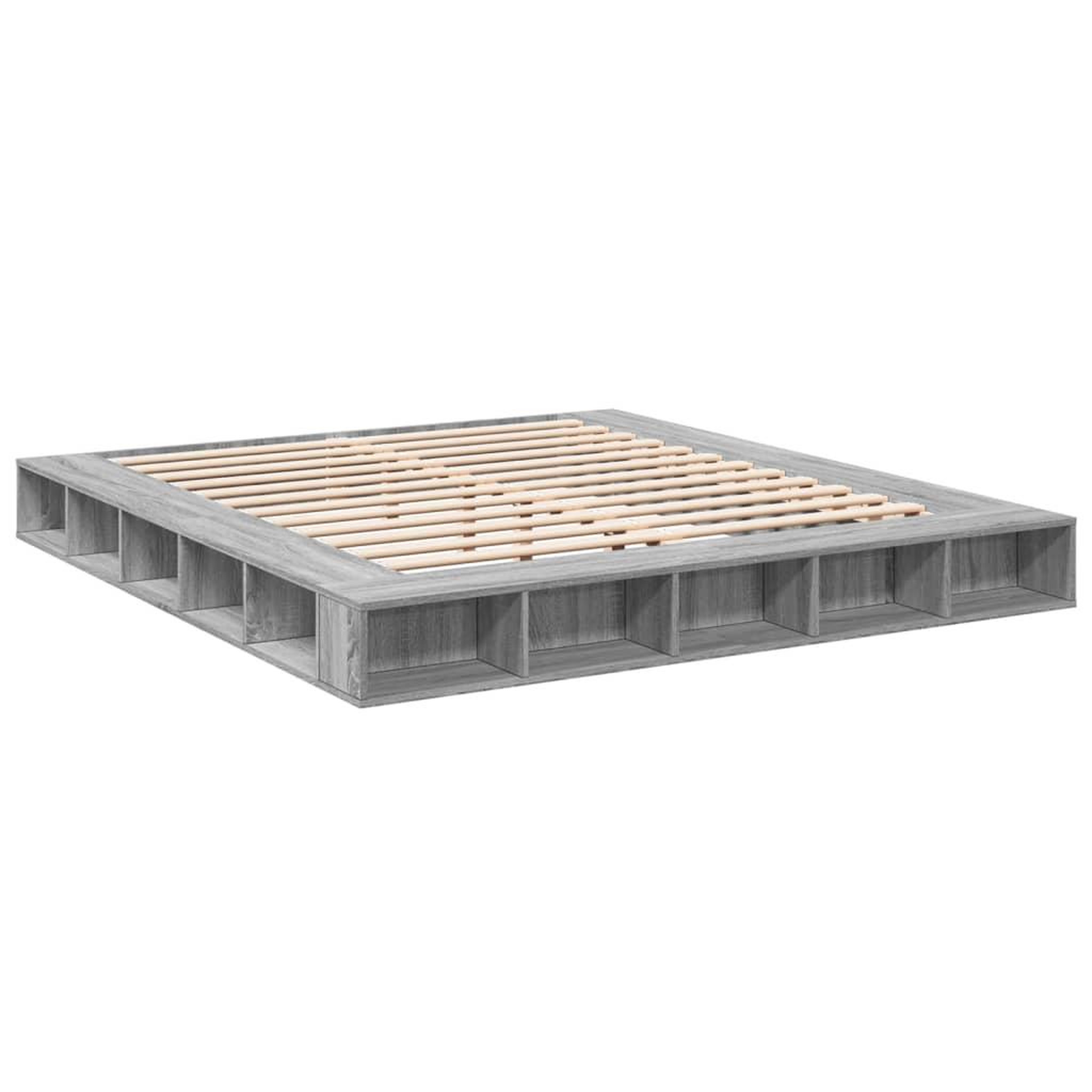 Voir la diapositive 3 : VIDAXL Cadre de lit sans matelas sonoma gris 180x200 cm