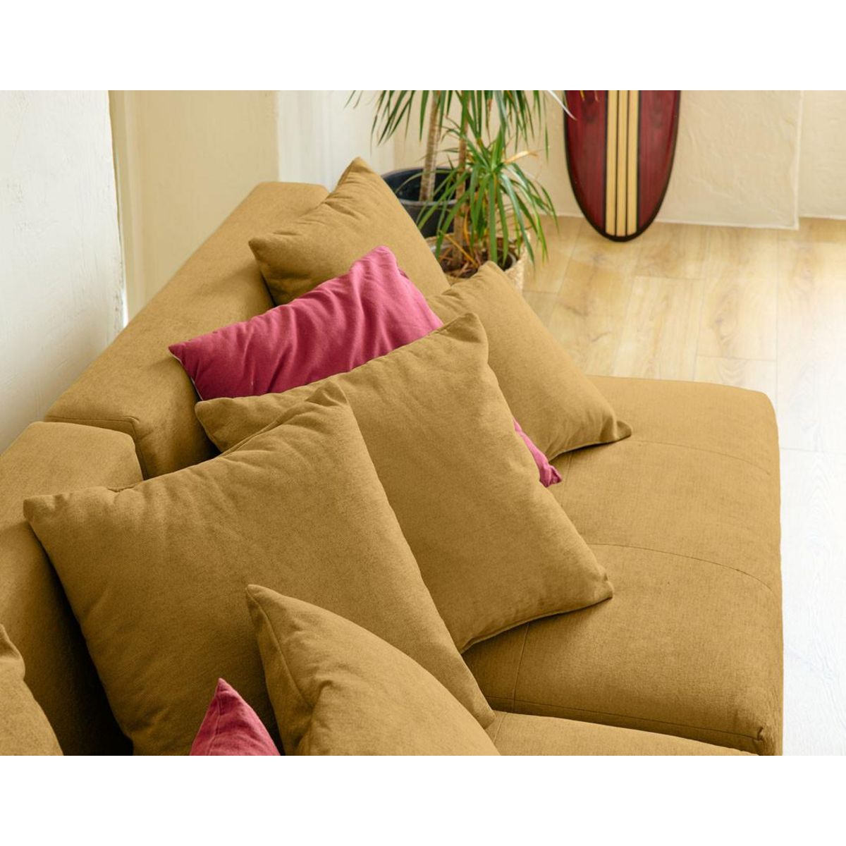 LISA DESIGN Amalfi - canapé modulable d'angle réversible - 4 places - en tissu