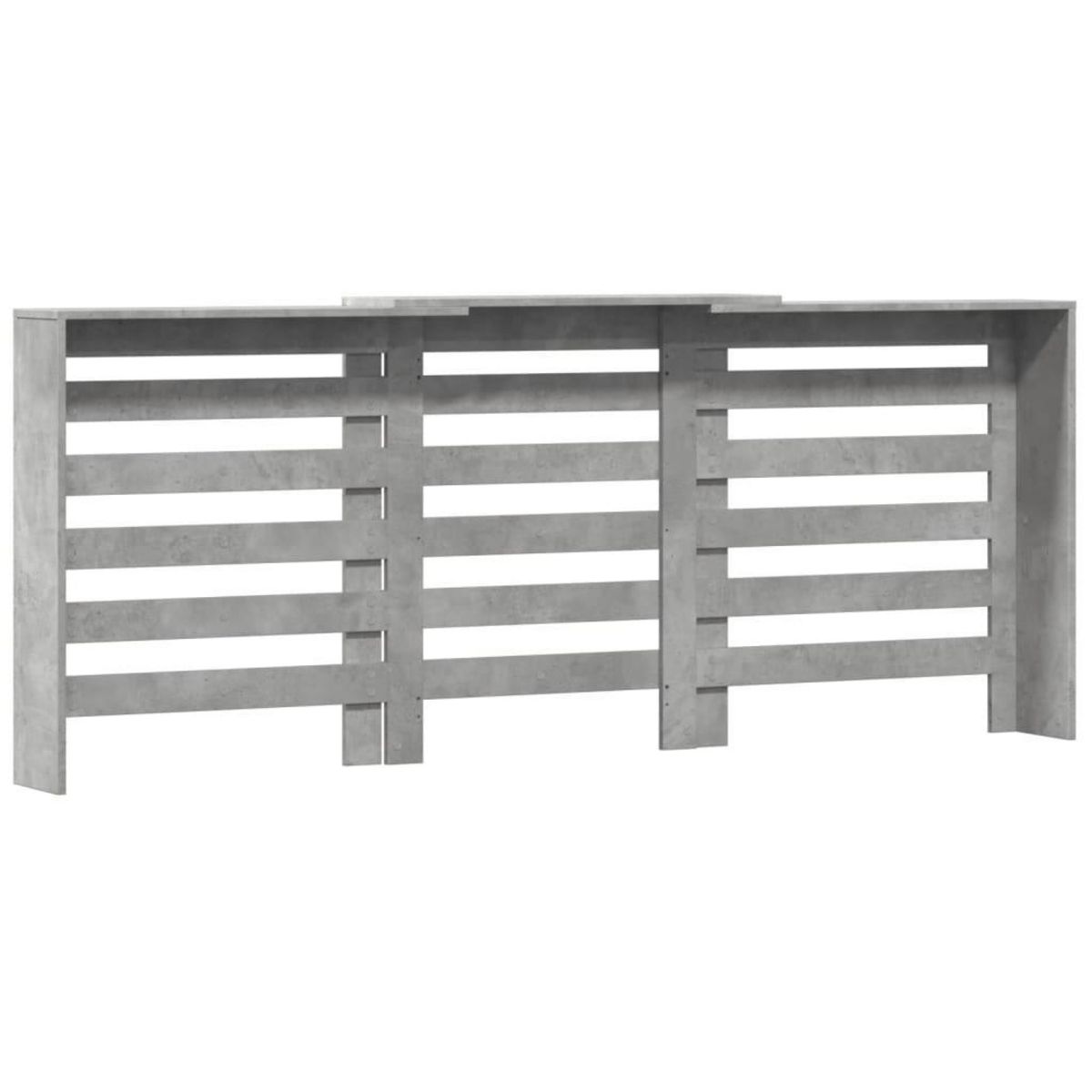 VIDAXL Cache-radiateur gris beton 205x21,5x83,5 cm bois d'ingenierie