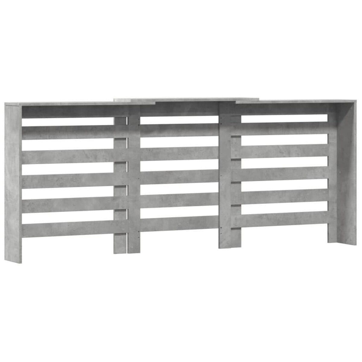 VIDAXL Cache-radiateur gris beton 205x21,5x83,5 cm bois d'ingenierie