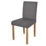 Voir la diapositive 5 : Rendez vous déco Lot de 2 chaises en tissu gris foncé et pieds en bois d'hévéa - Havane