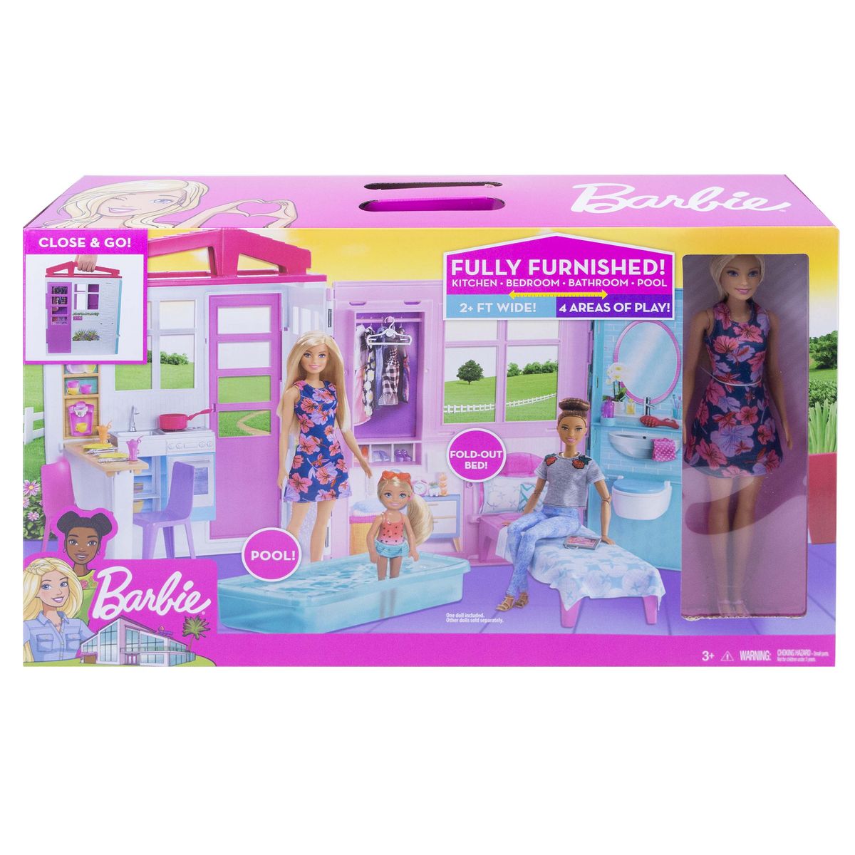 BARBIE La maison à emporter + la poupée - Barbie