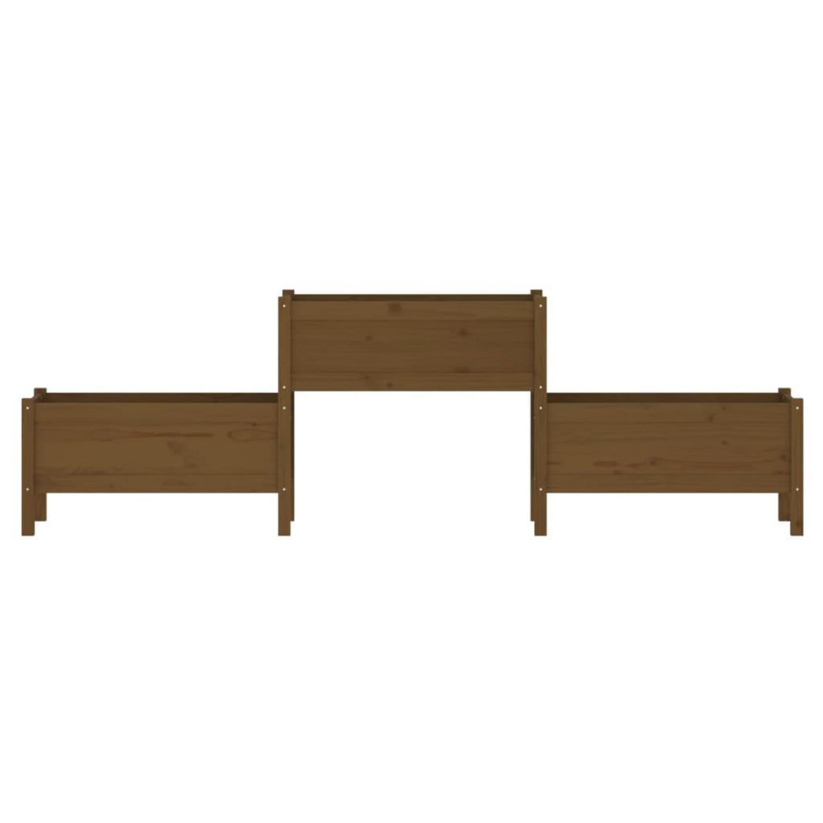 VIDAXL Jardiniere Marron miel 245,5x44x75 cm Bois massif de pin
