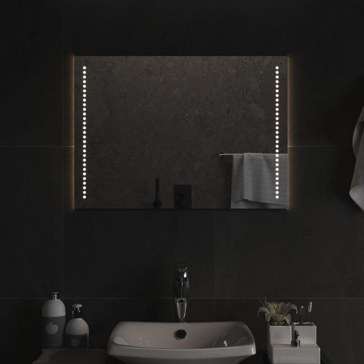 VIDAXL Miroir de salle de bain a LED 50x70 cm