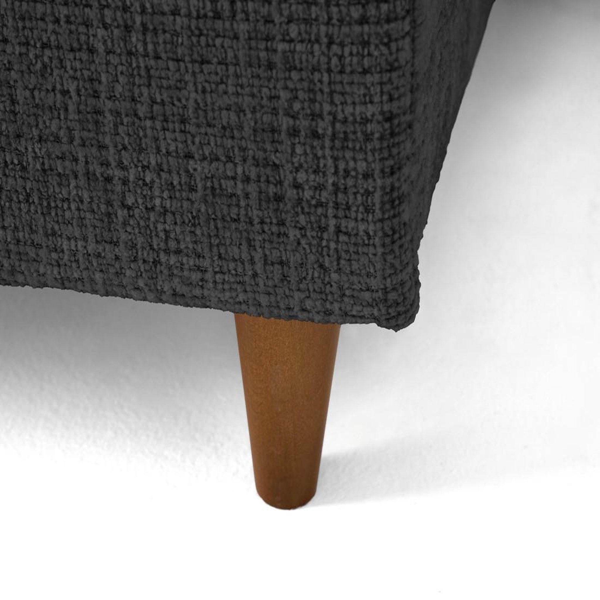 Voir la diapositive 4 : BEST MOBILIER Anna - canapé d'angle gauche 5 places convertible en velours texturé