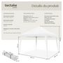 Voir la diapositive 6 : tectake Tonnelle 3 x 3 m blanc