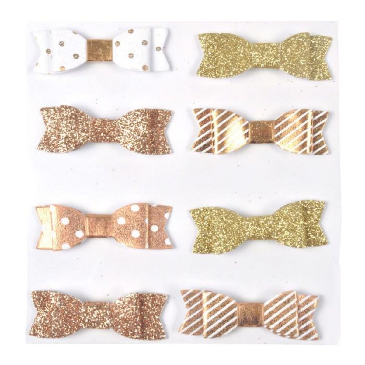 Paris Prix Lot de Stickers en Papier  Nœud Paillette  18cm Or