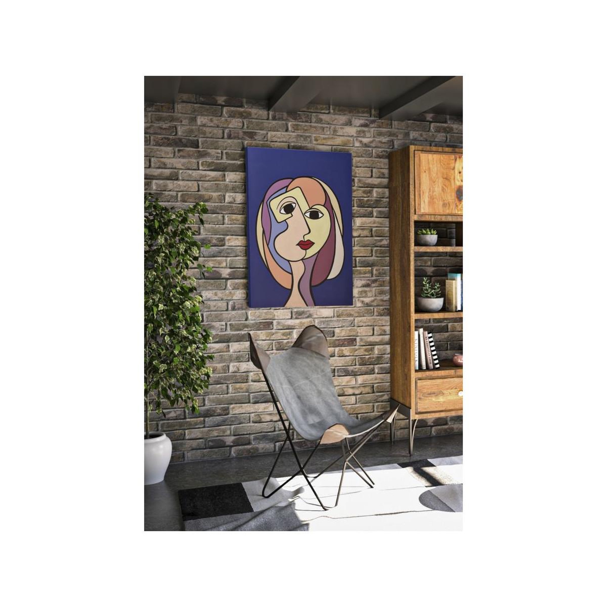 Voir la diapositive 5 : Paris Prix Toile imprimée déco  double face large  80x120cm multicolore