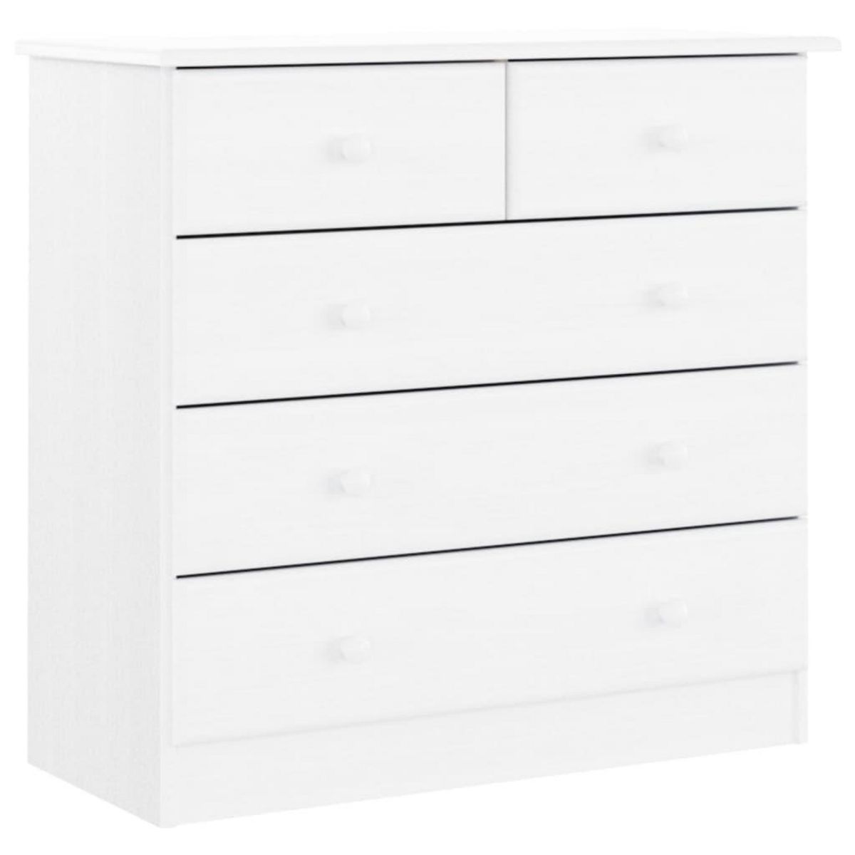 VIDAXL Commode ALTA blanc 77x35x73 cm bois massif de pin