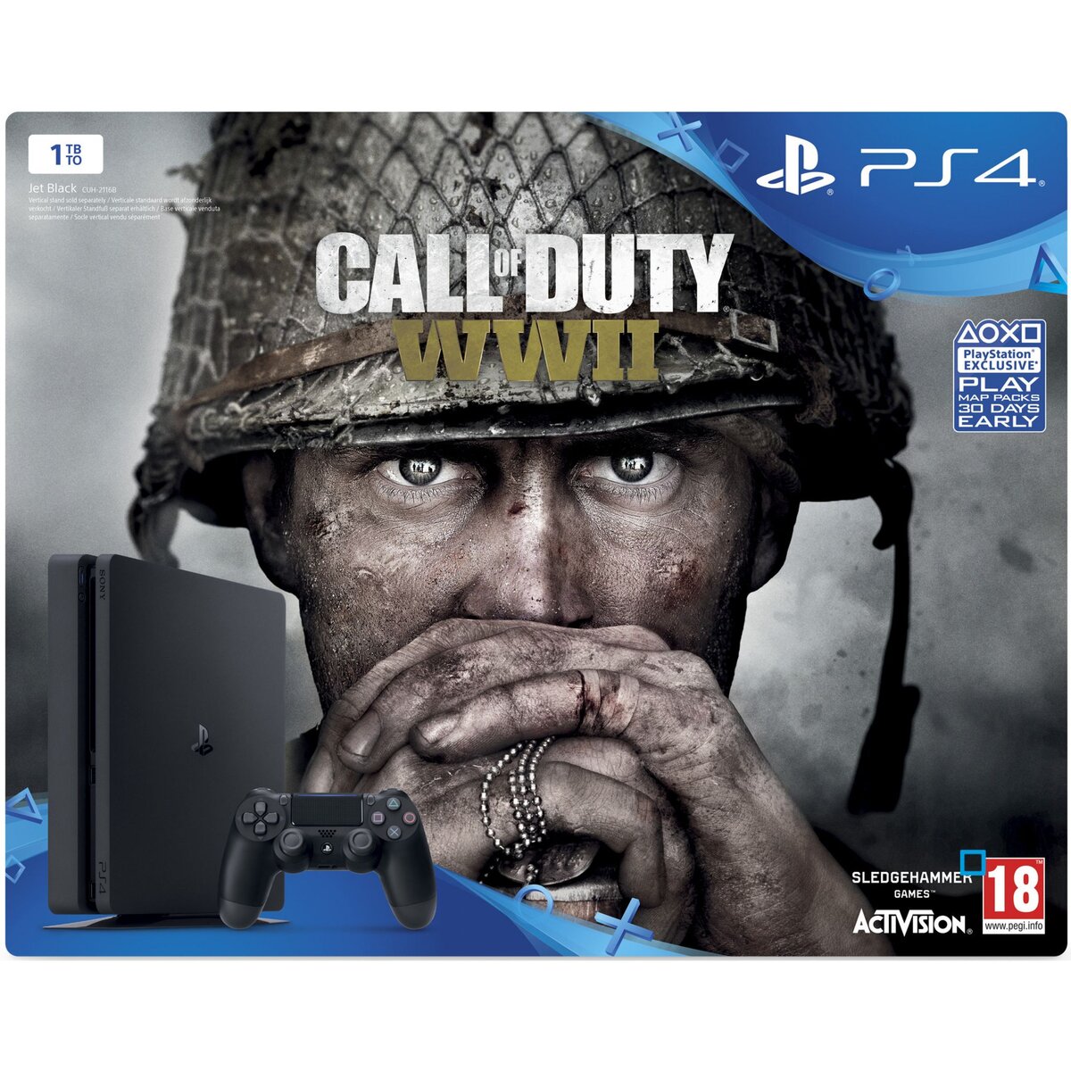 Console PlayStation 4 Slim 1To + Call of Duty : World War II 