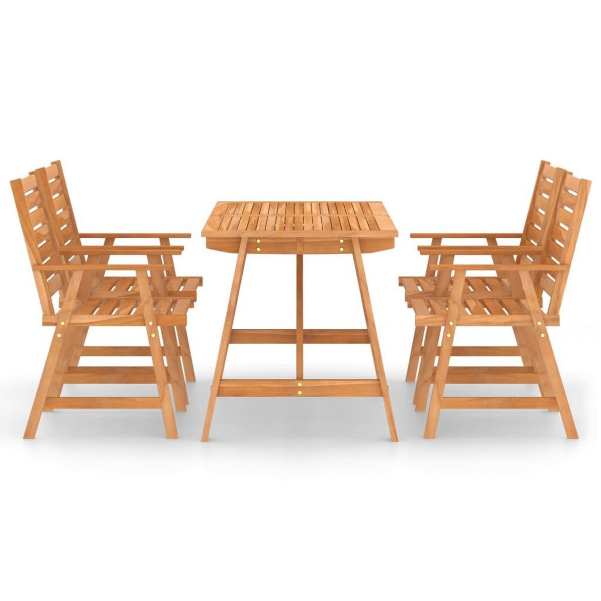 VIDAXL Ensemble a manger de jardin 5 pcs Bois d'acacia solide