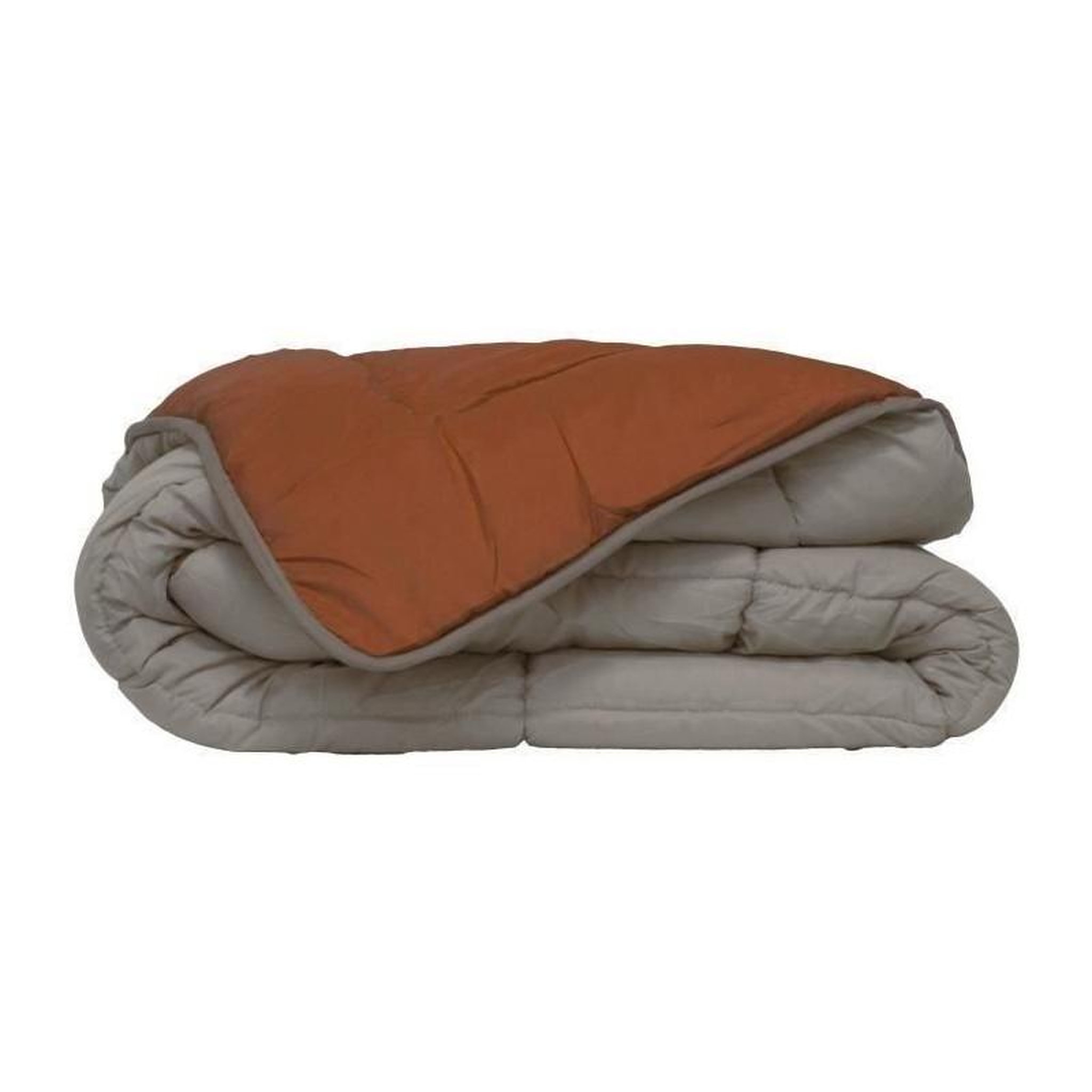 POYET MOTTE POYET MOTTE Couette Microfibre 400g/m2 CALGARY - 140 x 200 cm - Gris galet et Marron gimgembre