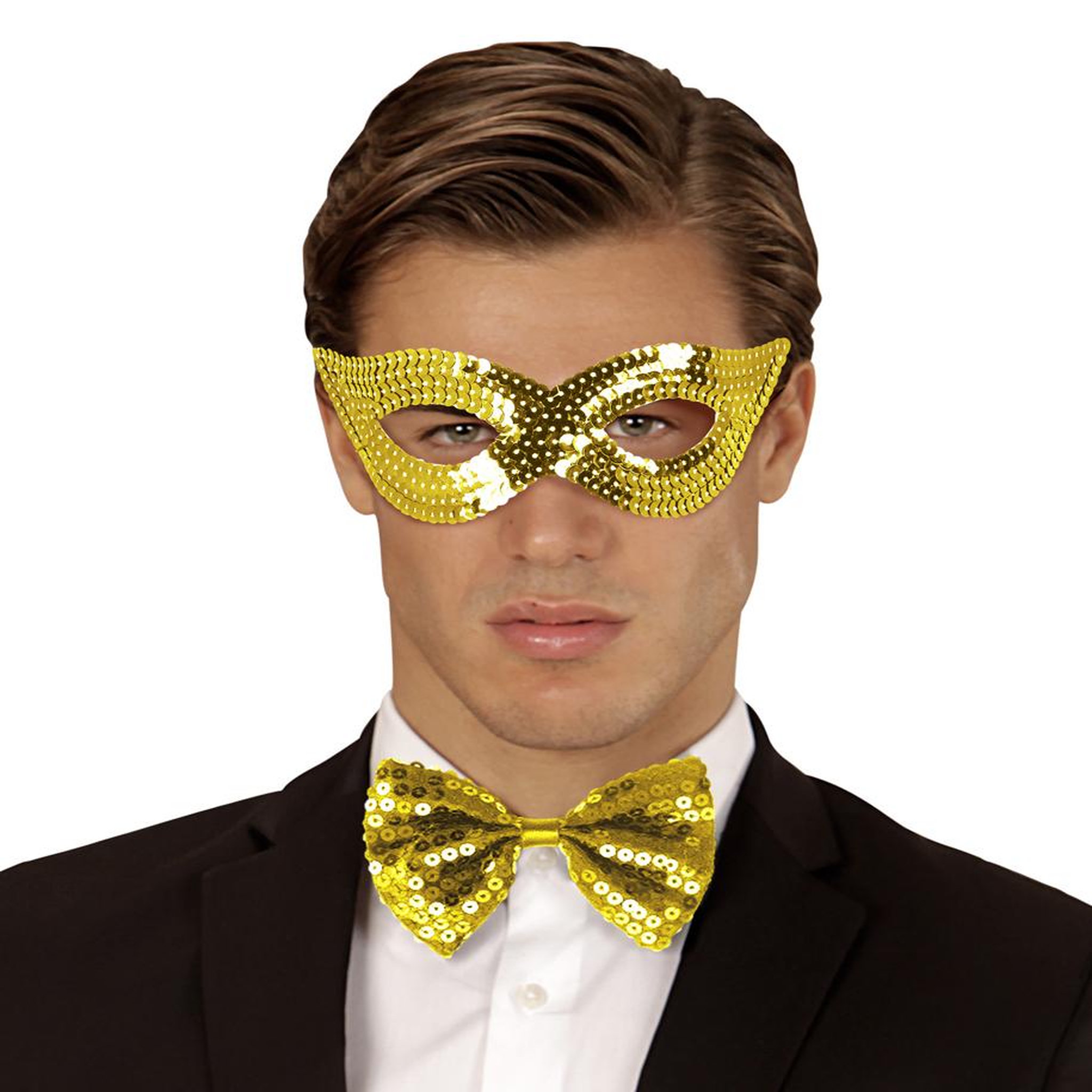 WIDMANN Masque Loup Sequin Doré