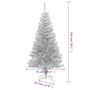 Voir la diapositive 6 : VIDAXL Sapin de Noël artificiel avec support argente 150 cm PET