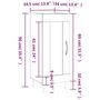 Voir la diapositive 6 : VIDAXL Buffet Chene fume 34,5x34x90 cm Bois d'ingenierie