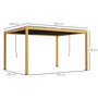 Voir la diapositive 3 : OUTSUNNY Pergola 3 x 4 m bioclimatique style contemporain alu