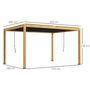 Voir la diapositive 3 : OUTSUNNY Pergola 3 x 4 m bioclimatique style contemporain alu