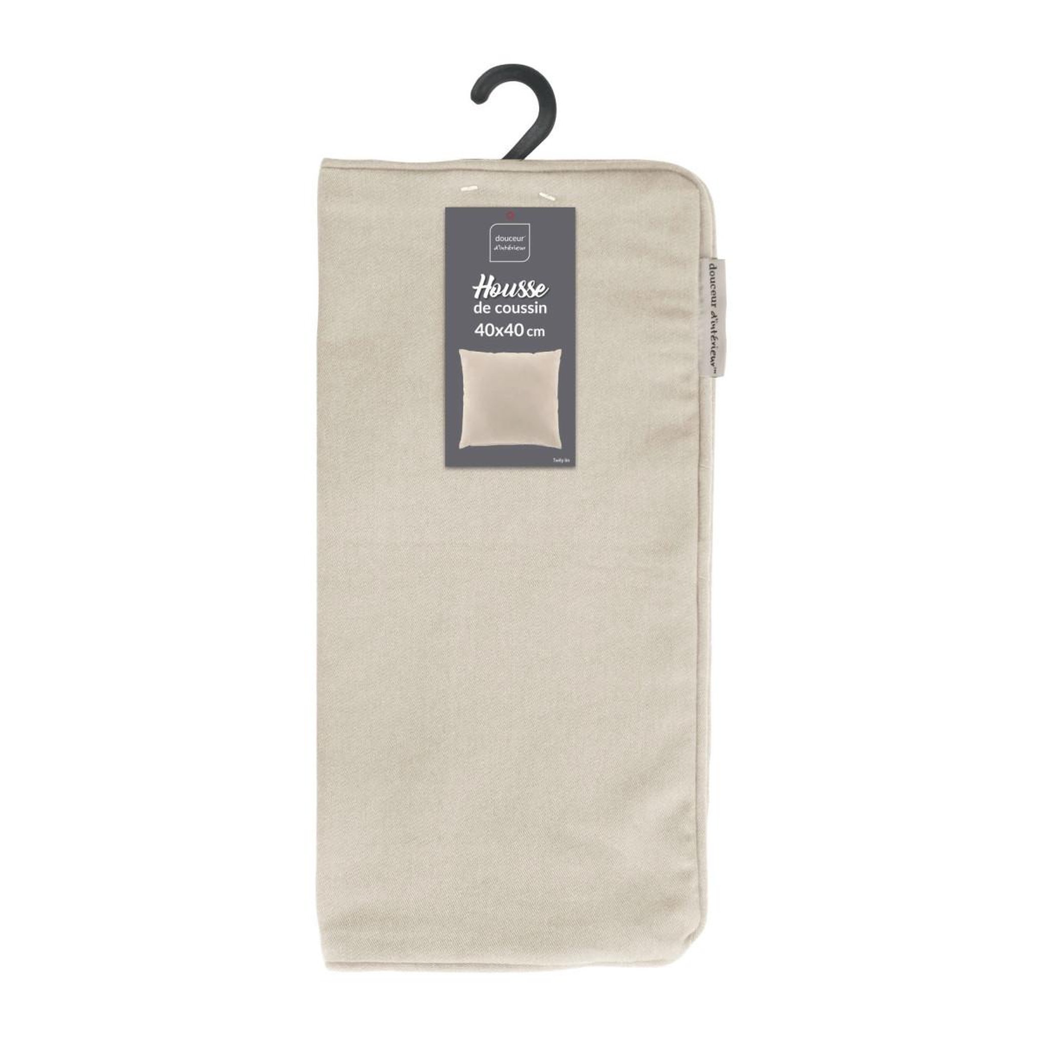 Voir la diapositive 4 : Douceur d'Intérieur Housse de coussin  twily  40x40cm lin