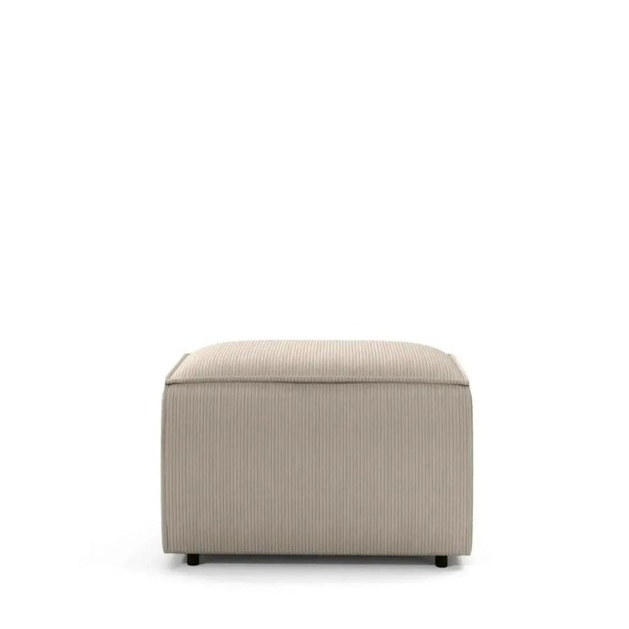 CASANOVA PARIS Jade - pouf velours côtelé. Coloris disponibles : Orange, Gris, Bleu, Vert, Beige