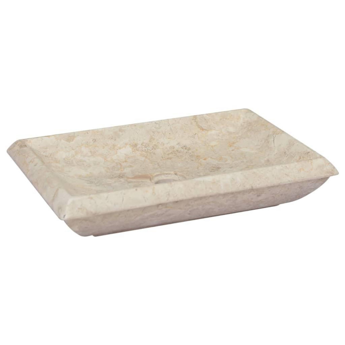 VIDAXL Lavabo Creme 50x35x10 cm Marbre