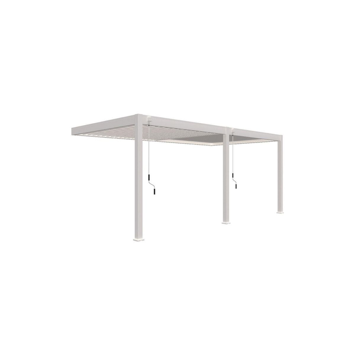 Pergola Bioclimatique adossée 3x6 m - Aluminium - Blanc -  VS OmBREA®