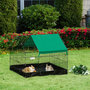 Voir la diapositive 4 : PAWHUT Cage parc enclos rongeurs dim. 90L x 75l x 75H cm - bâche de sol/toit imperméable, porte, trappe - acier oxford noir vert