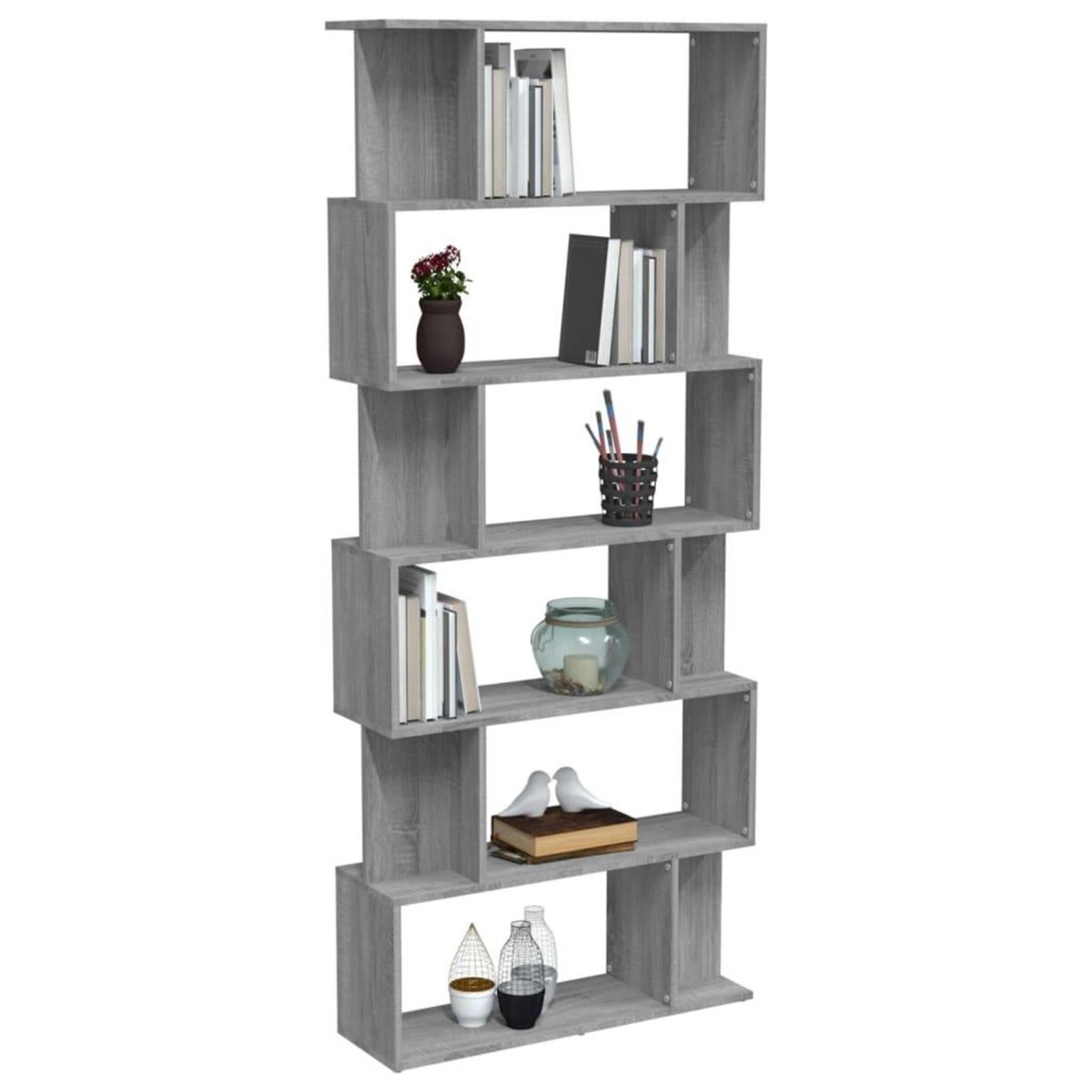 VIDAXL Bibliotheque/Cloison Sonoma gris 80x24x192 cm Bois d'ingenierie