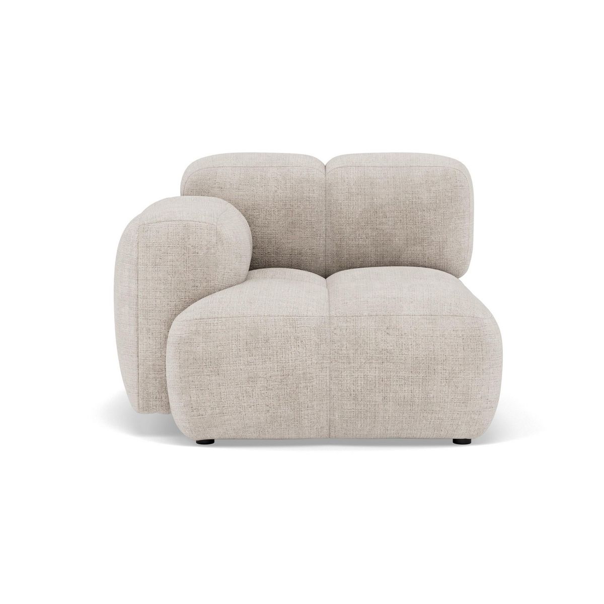 LISA DESIGN Grace - module d'assise gauche en velours texturé