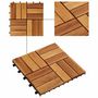 Voir la diapositive 3 : VIDAXL Kit de tuiles de plancher en acacia 30 x 30 cm 30 pcs