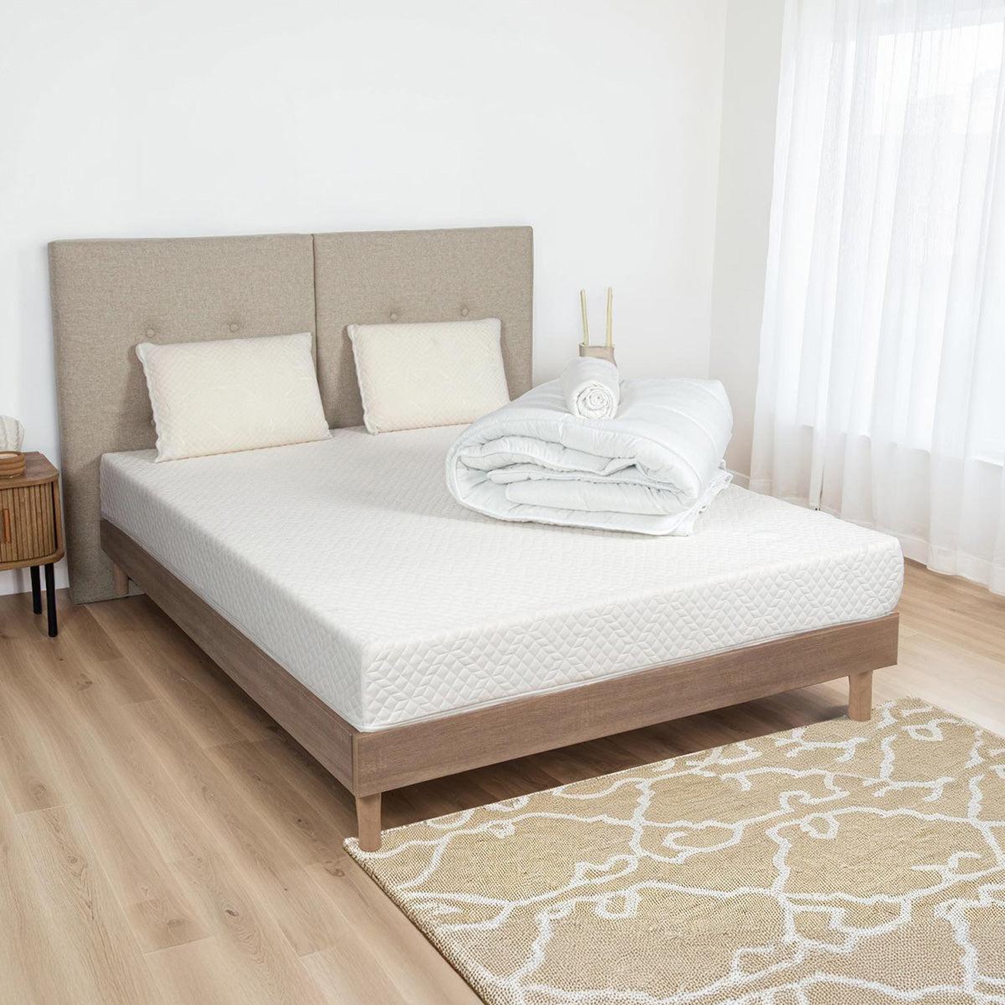 Voir la diapositive 5 : OLYMPE LITERIE Olympe literie | pack reverie protège matelas + couette + oreiller