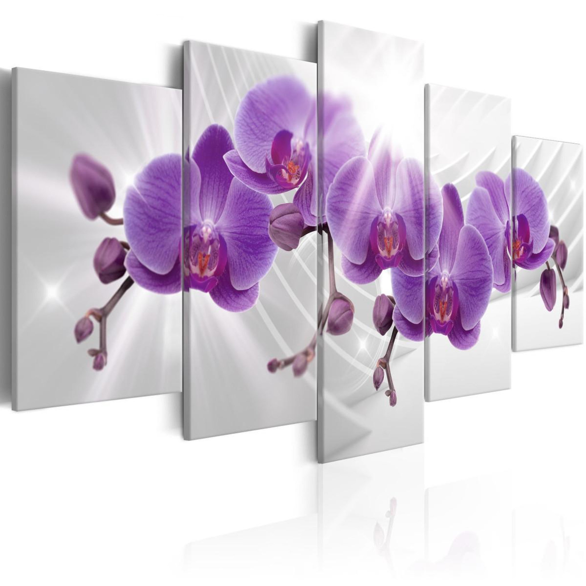 Voir la diapositive 1 : Paris Prix Tableau imprimé  abstract garden : purple orchis