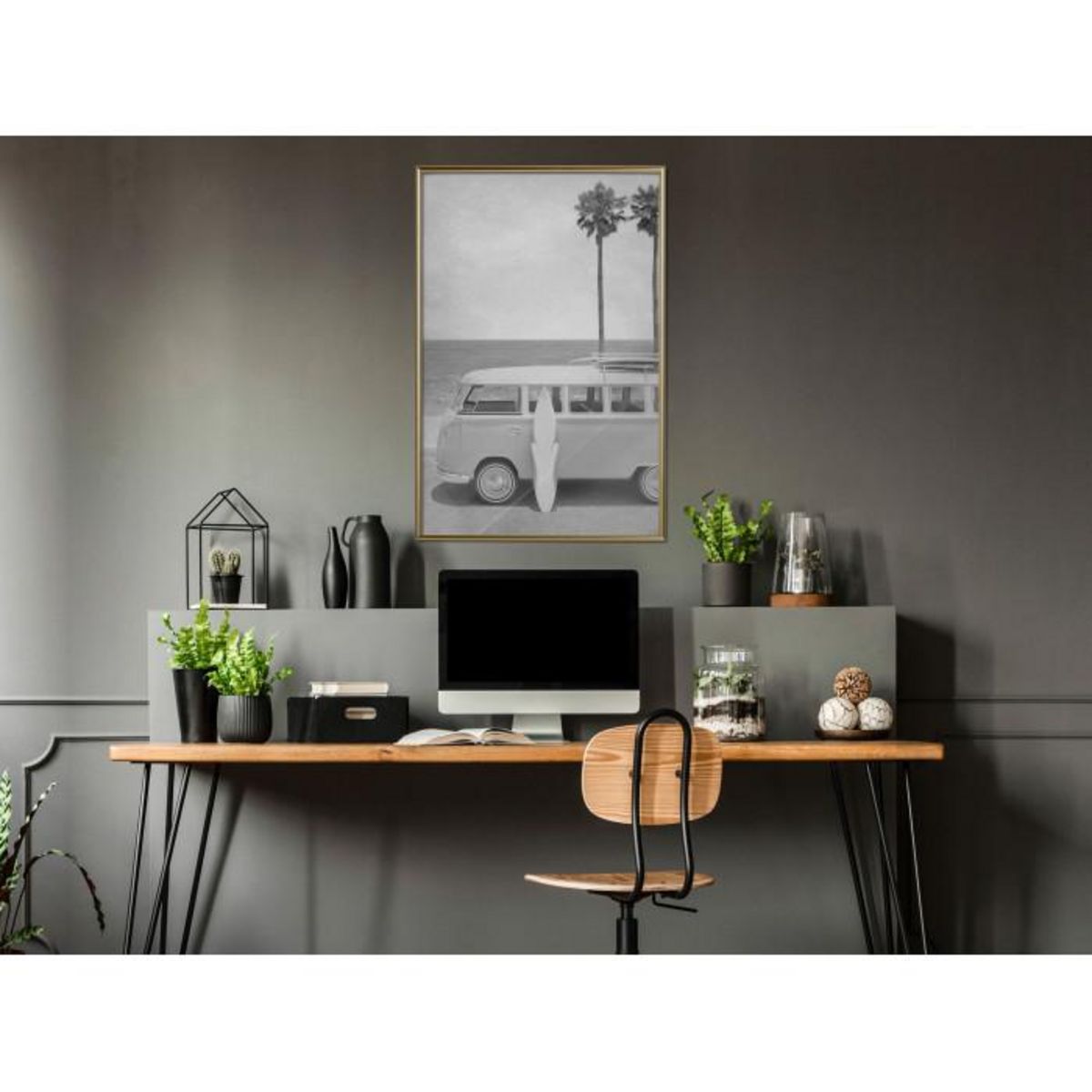 Paris Prix Affiche Murale Encadrée  Hippie Van II