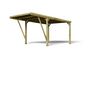 Voir la diapositive 1 : Forest Style Carport toit plat - Bois traité autoclave - 16,5 m² - VICTOR MODERN