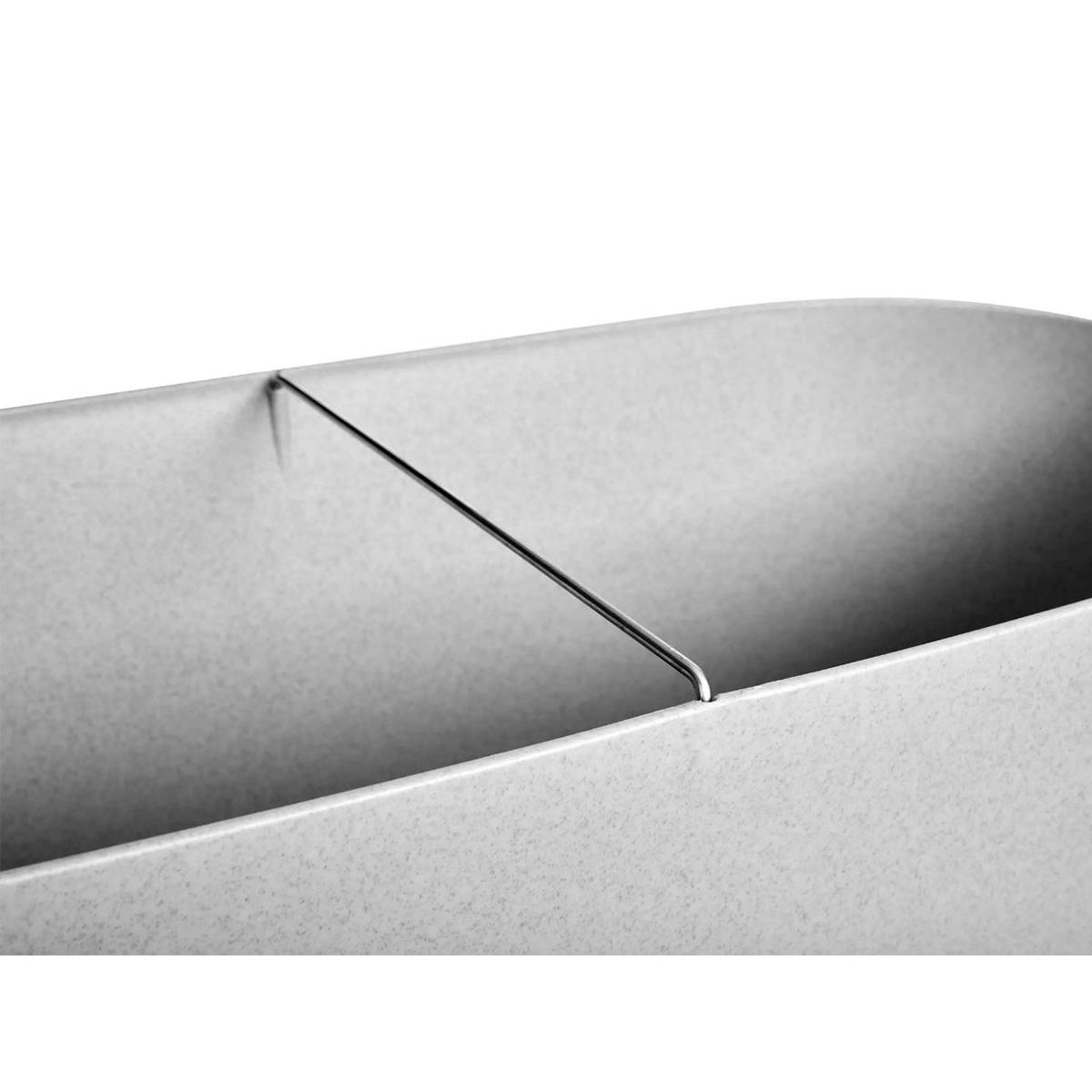 ELHO Jardinière Greenville Terrasse 60 x 26 x 24,4 cm avec roulettes - Gris béton - Elho