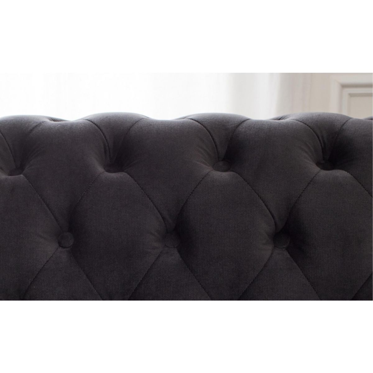 LISA DESIGN William - canapé chesterfield d'angle droit - 4 places - en velours