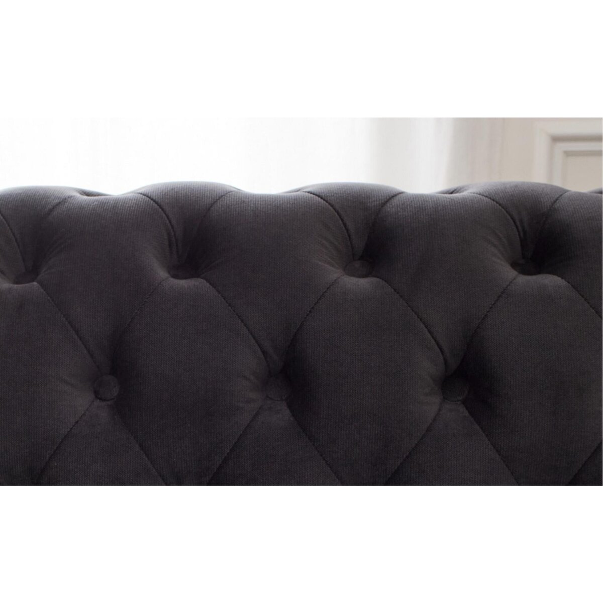 LISA DESIGN William - canapé chesterfield d'angle droit - 4 places - en velours