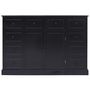 Voir la diapositive 2 : VIDAXL Buffet avec 10 tiroirs Noir 113x30x79 cm Bois