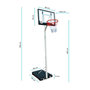 Voir la diapositive 3 : BUMBER Panier de Basket sur Pied Mobile  Charlotte  Hauteur Réglable de 2,1m a 2,6m
