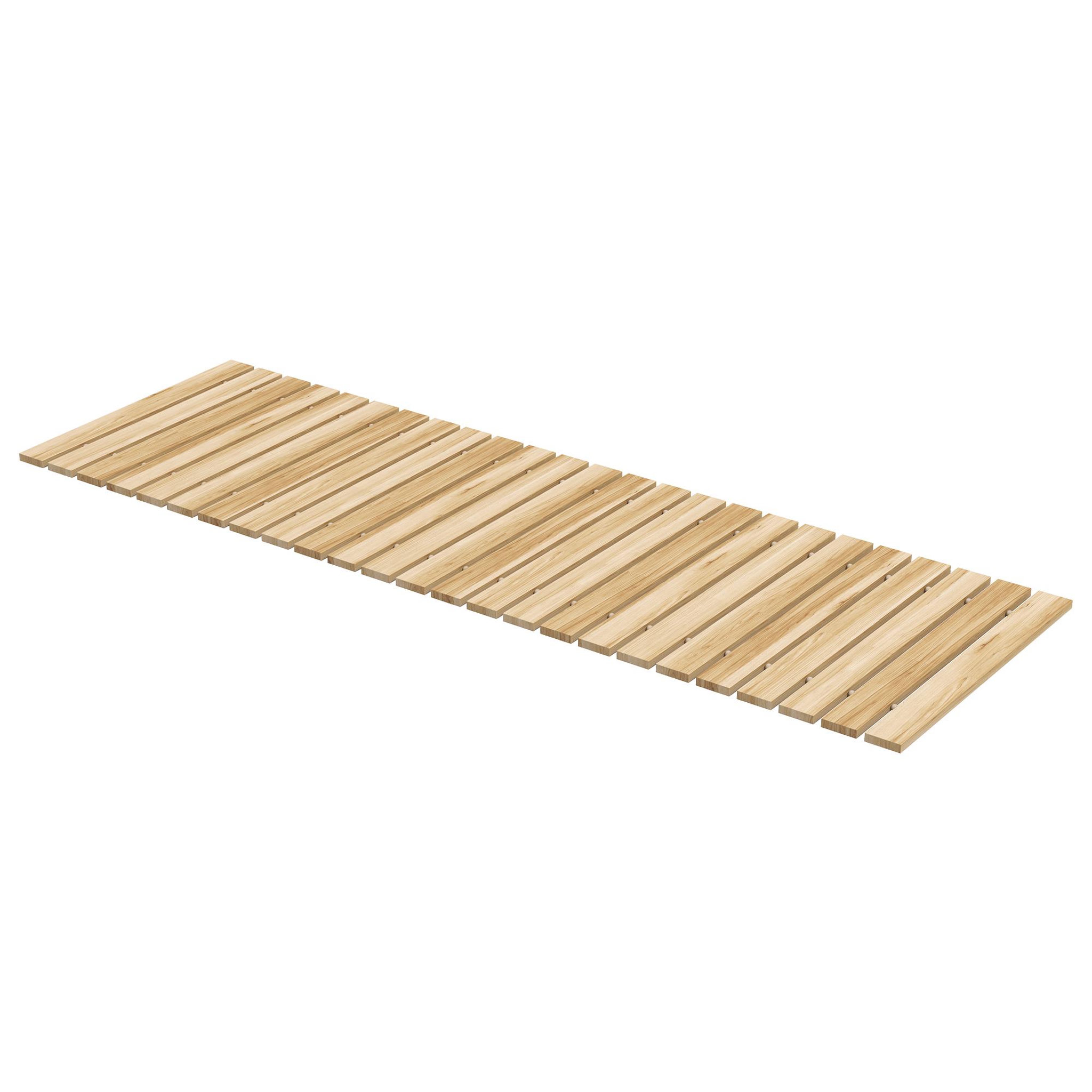 OUTSUNNY Allée chemin de jardin enroulable en lattes de bois dim. 120L x 38l cm sapin pré-huilé