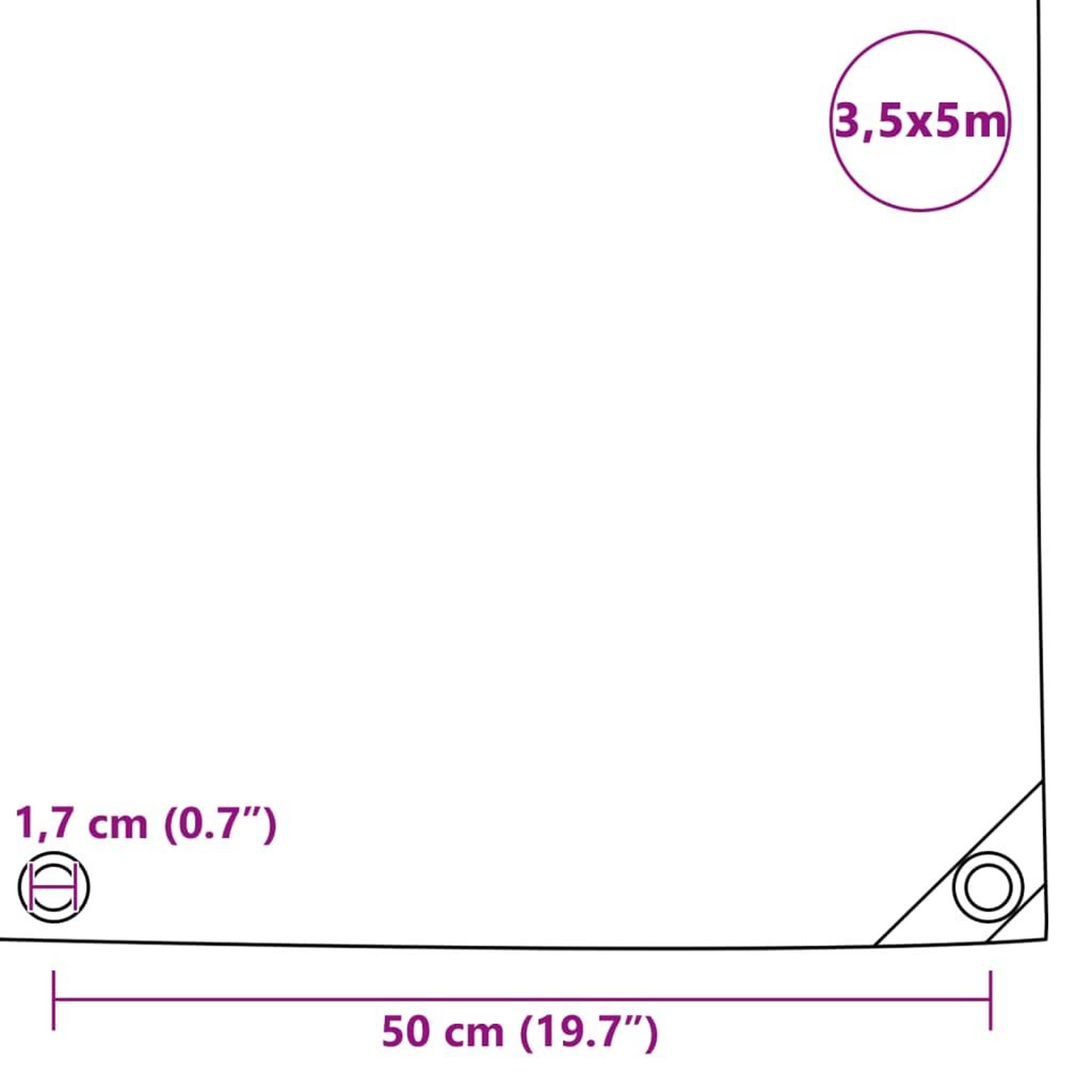 Voir la diapositive 6 : VIDAXL Bache 650 g / m^2 3,5 x 5 m Bleu