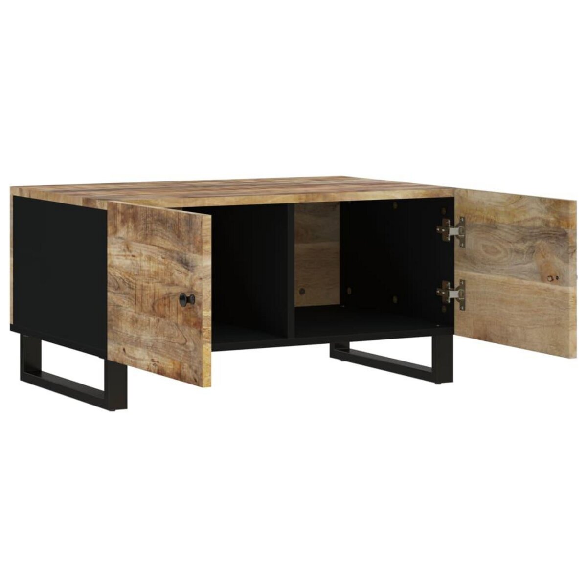 VIDAXL Table basse 80x50x40 cm Bois de manguier solide et d'ingenierie