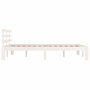 Voir la diapositive 5 : VIDAXL Cadre de lit sans matelas blanc bois massif 160x200 cm