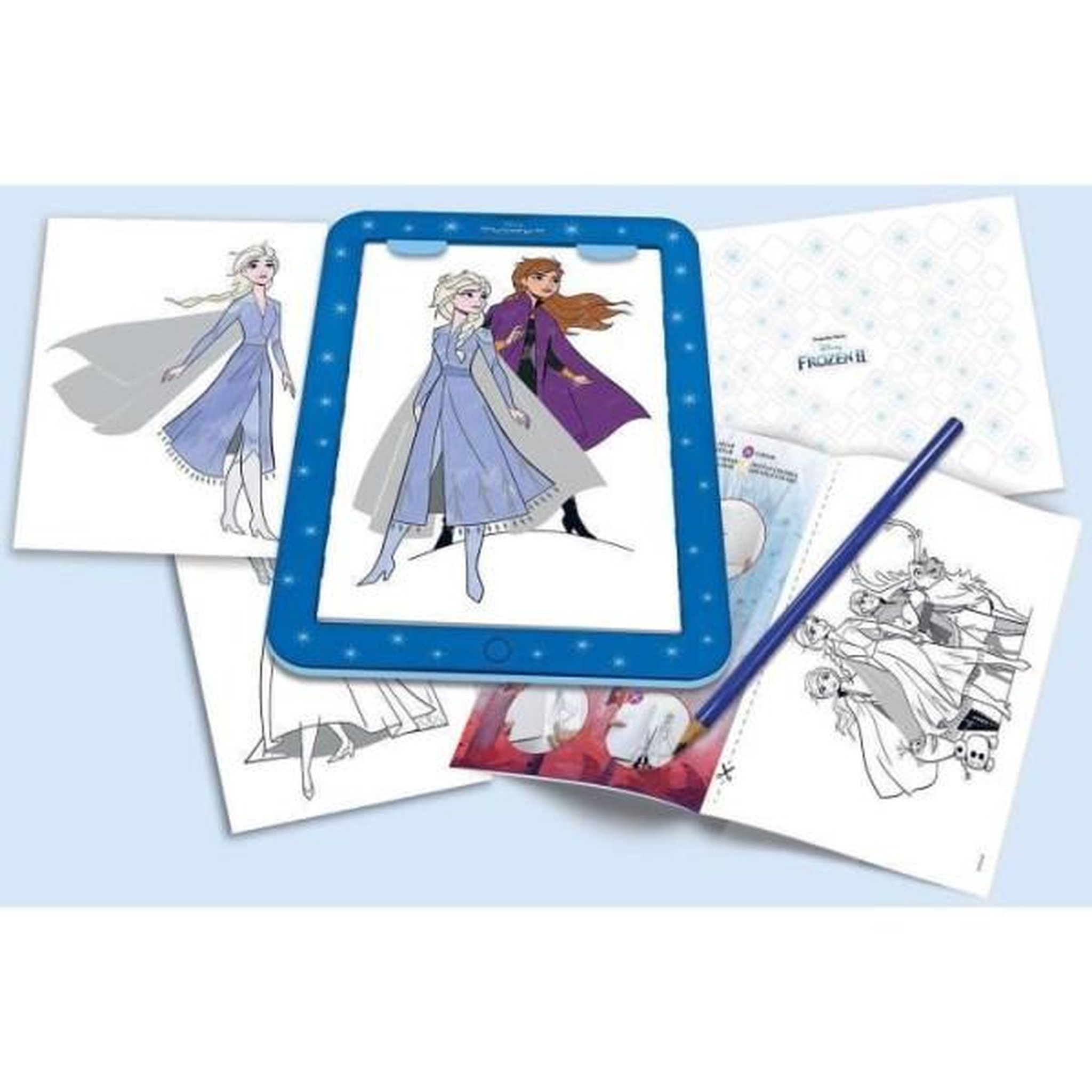Voir la diapositive 2 : EDUCA Tablette de dessin - EDUCA - Disney La Reine des Neiges - Lumineuse avec 25 modeles - Des 5 ans