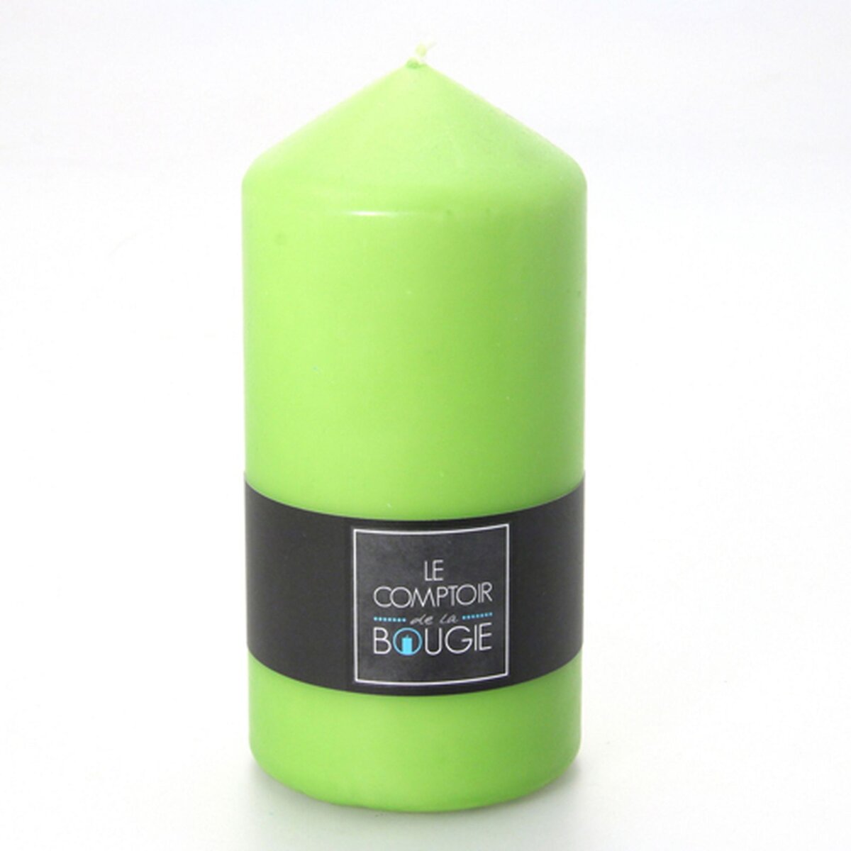 Comptoir des bougies Bougie ronde - H. 14 cm - Vert
